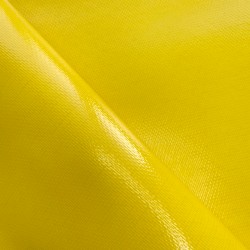 Ткань ПВХ 600 гр/м2 плотная, Жёлтый (Ширина 150см), на отрез  в Одинцово
