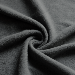 Ткань Флис Односторонний 130 гр/м2, цвет Серый (на отрез)  в Одинцово