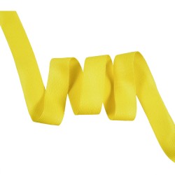 Окантовочная лента-бейка, цвет Жёлтый 22мм (на отрез)  в Одинцово